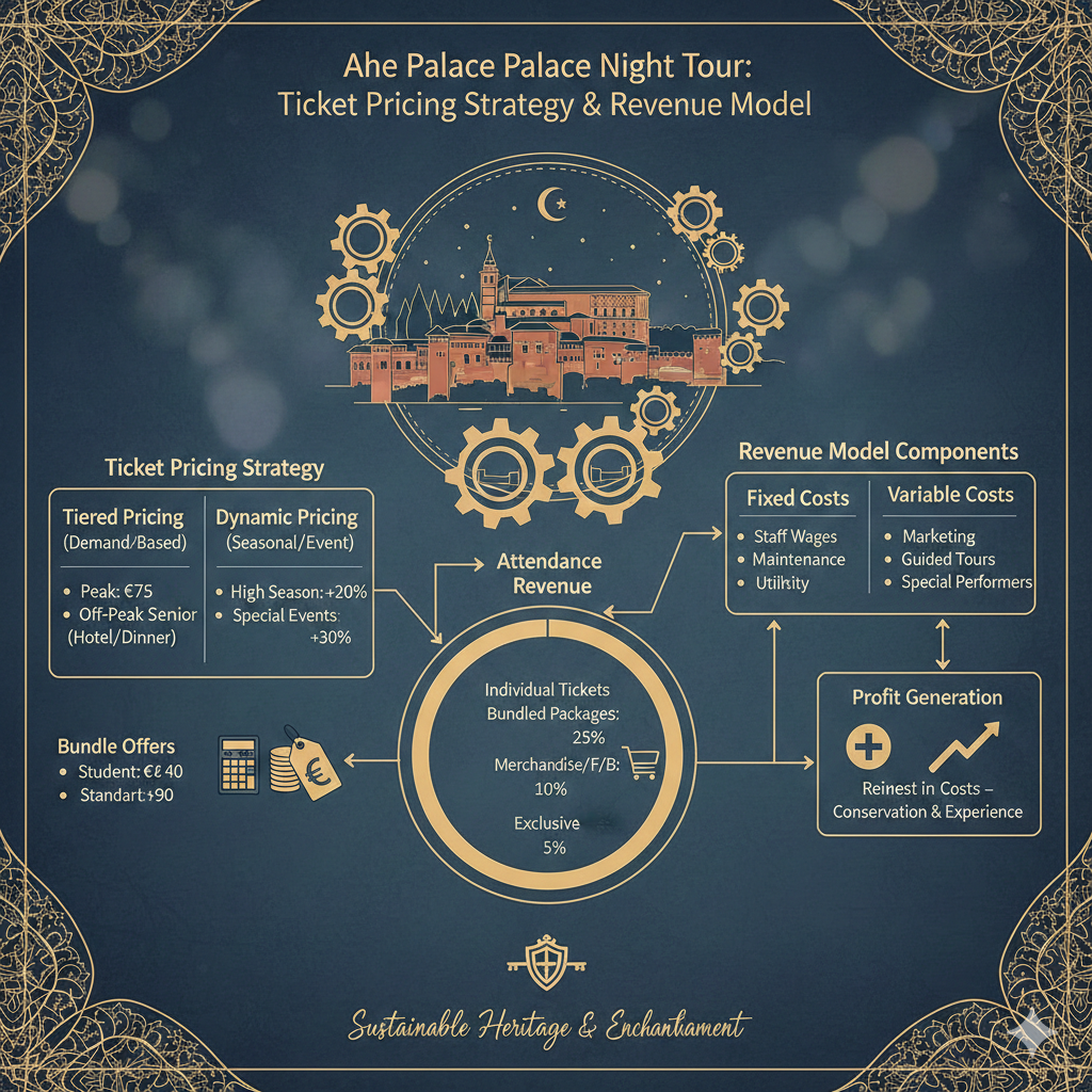 Ticket Pricing Strategy & Revenue Model Behind Alhambra Palace Night Tour Attendance Revenue